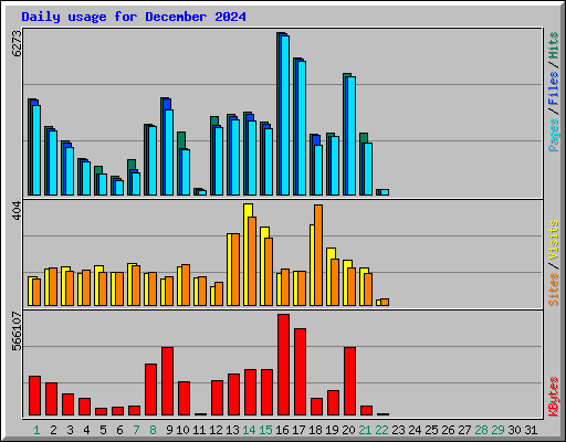 Daily usage for December 2024