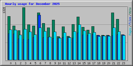 Hourly usage for December 2025