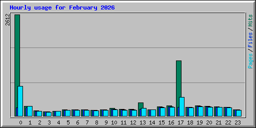 Hourly usage for February 2026